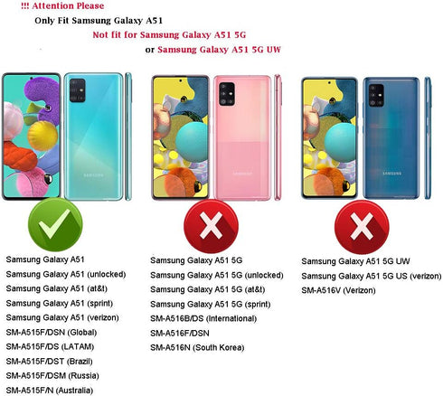 MAIKEZI Soft TPU Slim Fashion Anti-Fingerprint Phone Case Cover for Samsung Galaxy A51 4G (Black Brushed TPU)