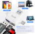 BUDI 6-in-1 SD Card Reader for iPhone, Micro SD TF Memory Card Reader Trail Camera Viewerport Adapter,Compatible