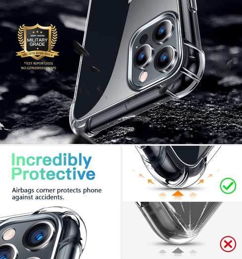 Crystal Clear Phone Case Compatible with iPhone 11, Hard Back Cover with Shockproof Protection, 6.1 inches-CL