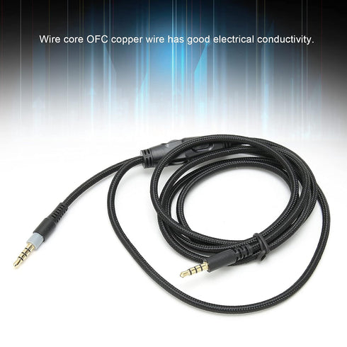 Hilitand 4.9ft Audio Cable for HyperX Cloud Alpha Headphones, 3.5mm Male to Male with Volume Control, Replacement Cable.
