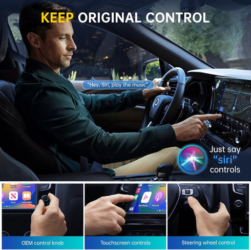 GRAYWATER Wireless CarPlay Adapter - Convert OEM Wired to Wireless Car Play Dongle for Cars 2015+