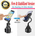 Universal 2 in 1 Car Cup Holder Tablet Mount - Upgraded 9" Long Neck iPad Holder for All Cellphones/Tablets up to 12.9"