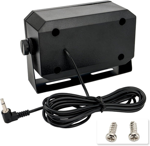 Rectangular External Communications Speaker - CB Radio Speaker for Ham Radio, External Scanners for All 3.5mm Audio
