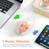 Cute Bluetooth Mouse, 2.4 GHz Wireless Mice with USB Receiver for Laptop, iPad, Mac, Silent Cartoon Mouse Suitable for Children and Students (Kerry Bear)