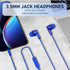 UrbanX R2 Wired in-Ear Headphones with Mic for Samsung Galaxy Tab A 8.0 (2019), Tangle-Free Cord, Noise Isolating