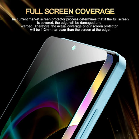 Samsung Galaxy A15 Privacy Screen Protector - 3 Pack, Full Coverage Anti-Spy Tempered Glass, Black.