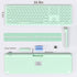 UBOTIE Wireless Green Keyboard, Bluetooth 2.4GHz Dual Mode Connection, Slim Quiet Round Keycaps, Full Size for PC MAC
