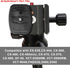2 Pieces Tripod Quick Release Plate QB-4W (43 x 43 mm/1.7 x 1.7 Inch) Adapter Mount for Tripods and Cameras