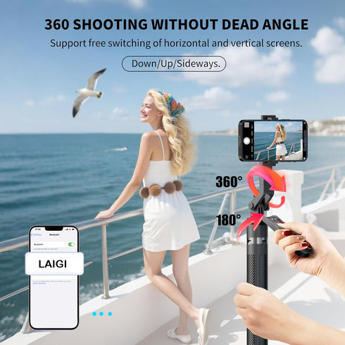SYHsdzg 70" Tripod for Phone, Portable All in One Extendable Cell Phone Tripod Stand, Tall Travel Tripods for Recording