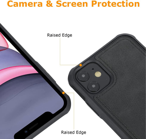 molzar MAG Series for iPhone 11 Case, Built-in Metal Plate for Magnetic Mount, Compatible with Qi Chargers