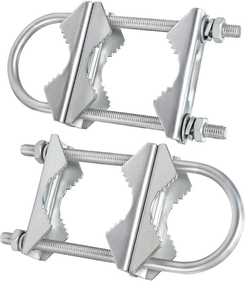 Double Antenna Mast Clamp V Jaw Block with U Bolts, Heavy Duty