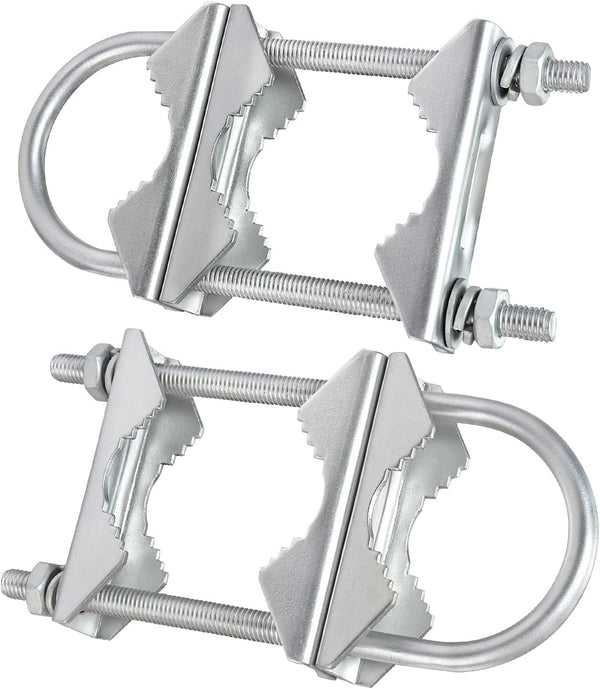 Double Antenna Mast Clamp V Jaw Block with U Bolts, Heavy Duty
