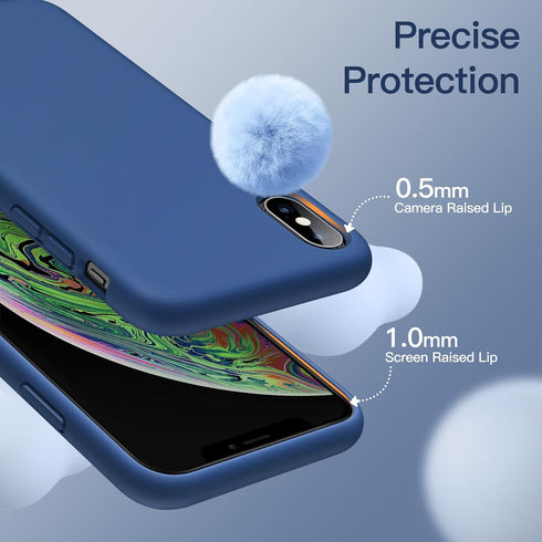 JETech Silicone Case for iPhone X, iPhone Xs, 5.8-Inch, Silky-Soft Touch Full-Body Protective Case, Shockproof Cover