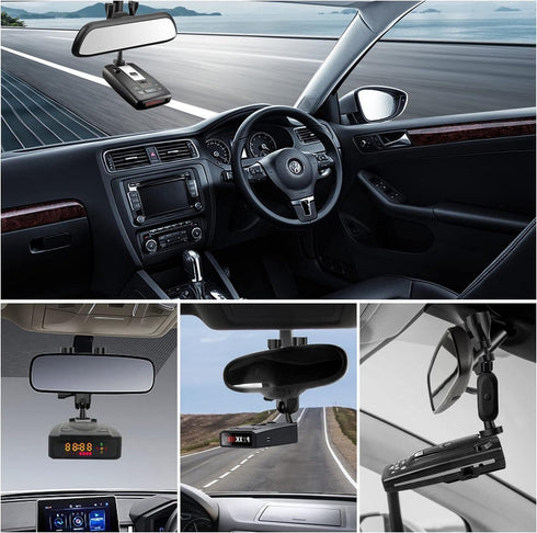 Car Rear View Mirror Radar Detector Mount for Escort Passport, Beltronics Vector & Rocky Mountain Phantom-T