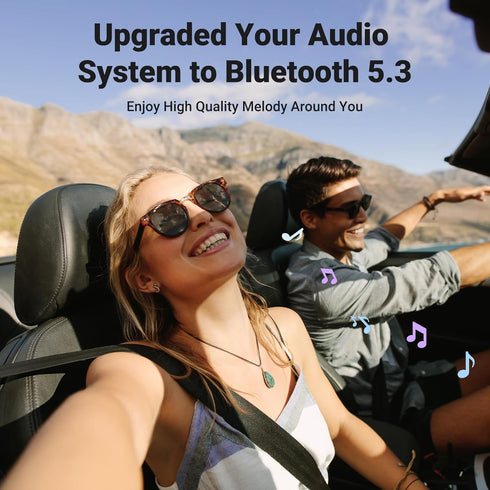 UGREEN Aux to Bluetooth 5.3 Adapter, 3.5mm Bluetooth Receiver for Car, USB 2.0 to 3.5mm Jack Kit with Built-in