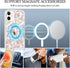 Zrutru 12/12 6.1",Aesthetic 12 Cute Flower Magnetic Phone Case for iPhone Pro Pink Floral Cases Girly Design Cover