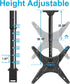 MOUNTUP Ceiling TV Mount for 24''-65'' TVs, Full Motion Height Adjustable Bracket, Holds 99lbs, Max VESA 400x400mm