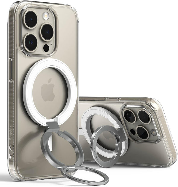 Ringke Smart Ring Magnetic Phone Grip, Extra Strong Magnet 4.45mm, Super Slim Kickstand Multi-Functional Holder - White