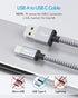 10ft USB C Cable 3-Pack: Braided USB A to USB C Charger for iPhone 15 Pro Max, Samsung Galaxy S24/S23/S22, LG, Moto.