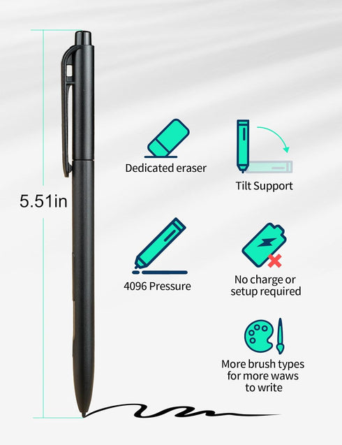 Libreath Replacement Pen for Remarkable 2 Tablet/Samsung Galaxy/Kindle Scribe/SuperNote, Precise EMR Digital Pen with