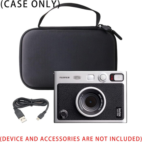 WAIYUCN Hard EVA Carrying Case for Fujifilm Instax Mini EVO Instant Camera - Black