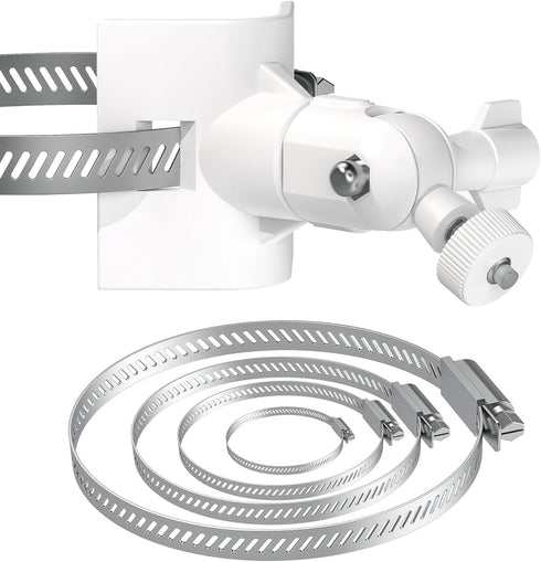 Universal Adjustable Stainless Mount Bracket for Outdoor Security Camera, 360 Degree Clamp Compatible with Reolink/Nest