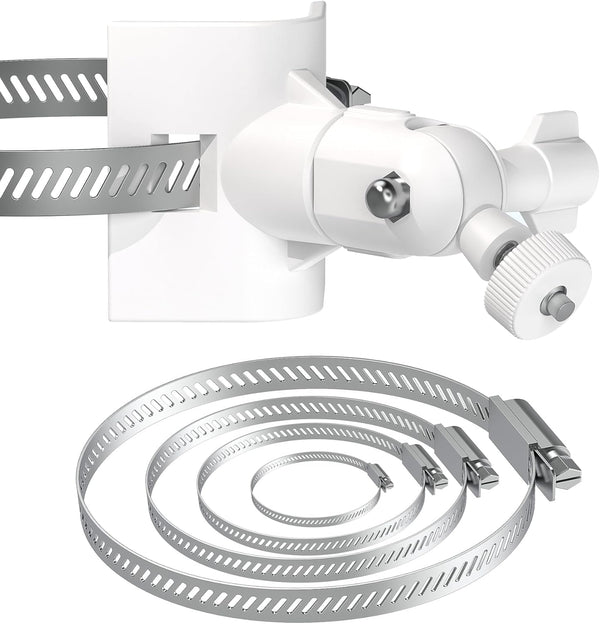 Universal Adjustable Stainless Mount Bracket for Outdoor Security Camera, 360 Degree Clamp Compatible with Reolink/Nest