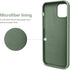 OTOFLY iPhone 12 & 12 Pro Case, Calke Green, Silky Soft Touch Premium Liquid Silicone Full-Body Protective Bumper