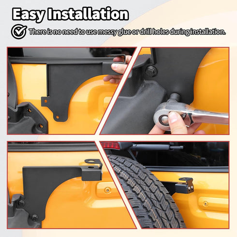 2021-2026+ JWWY Tailgate Antenna Base Mount Flag Bracket Holder Clamp Rear Door Antenna Mount Base Holder Fit for Ford