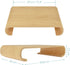Navaris Wood Monitor Stand Riser - Desktop Organizer for PC TV Screen Notebook Laptop - Bamboo