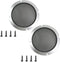 Fielect 2Pcs 6.5" Speaker Grill Cover Mesh Decorative Circle SubWoofer Grill Cover with 8 Screws, Silver Metal Trim