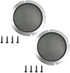 Fielect 2Pcs 6.5" Speaker Grill Cover Mesh Decorative Circle SubWoofer Grill Cover with 8 Screws, Silver Metal Trim