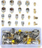 SMA Adapter Kit, 22 Type SMA to UHF PL259 SO239 BNC F Type N Coaxial Connector for SDR HT NanoVNA Scanner