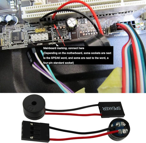 2PCS Internal Speaker for PC Motherboard, Built-in Buzzer Alarm, Computer Box Speaker