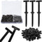 DIDONSO 100PCS Push Mount Cable Tie Buckle Clips with Nylon Zip Ties, Universal