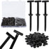 DIDONSO 100PCS Push Mount Cable Tie Buckle Clips with Nylon Zip Ties, Universal