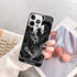 The Lovers Tarot Card Skull Black Case for iPhone 12/12 Pro, Trippy Psychedelic Aesthetic Cool Skeleton Cover