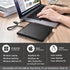ROOFULL External CD DVD Drive, USB 3.0 Type-C Portable CD/DVD-ROM +/-RW for Laptop PC, Windows, Mac, Linux
