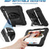 Timecity Case Compatible for iPad Mini 5/4, Full-Body Protective Case with Screen Protector, 360 Rotating Stand, Black