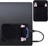 Gsbnjuy Portable Hard Drive Sleeve 2-Pocket Stick on Pouch with Reusable Adhesive SSD