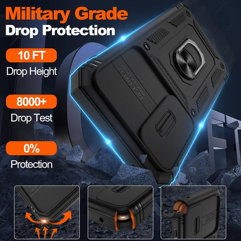 Samsung Galaxy A35 5G Case with Slide Camera Cover & Screen Protector*2, Military Grade Protective Case