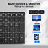 Bnnwa 3-Device (2.4G+BT), TV/Phone,12 Wireless Bluetooth Keyboard, Free Switching Ultra-Slim Compact Wireless Keyboard