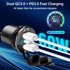 12V 60W USB C Car Charger Socket, 30W PD Type-C & 30W Dual QC 3.0 USB Socket Port, 12V 24V USB Outlet Quick Charge Socket with Touch Switch for Car RV Boat Marine Motorcycle Truck Golf Cart, Black
