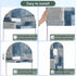 Jnbasdffb 6 Blue Grey Ombre Wedding Arch Cover,Stretchy Spandex Arch Backdrop Stand Covers FT,Abstract Vintage Oil