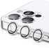 Campera Lens Protectors for iPhone 13 Pro 6.1" & 13 Pro Max 6.7", Anti-Scratch HD Tempered Metal Glass, 3-Set Silver