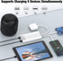 TXQX 10000mAh Pack 5 3 Portable Charger with Built in Cables,High Speed Power Bank Travel Battery Outputs Inputs