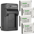 Kastar 4-Pack Battery & AC Wall Charger for Kodak LB-050 LB-052, PixPro FZ151, FZ152, FZ201, SL10, SL25 Cameras