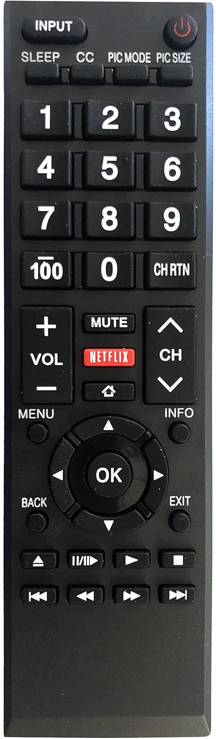 Universal Remote Control for All Toshiba TVs, No Setup Needed