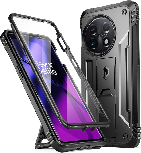 Poetic Revolution Case for OnePlus 11 5G, Full-Body Rugged Shockproof Cover with Kickstand and Screen Protector