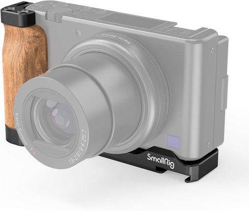 SMALLRIG L-Shape Bracket with Wooden Grip and Cold Shoe for Sony ZV1 Digital Camera - 2936